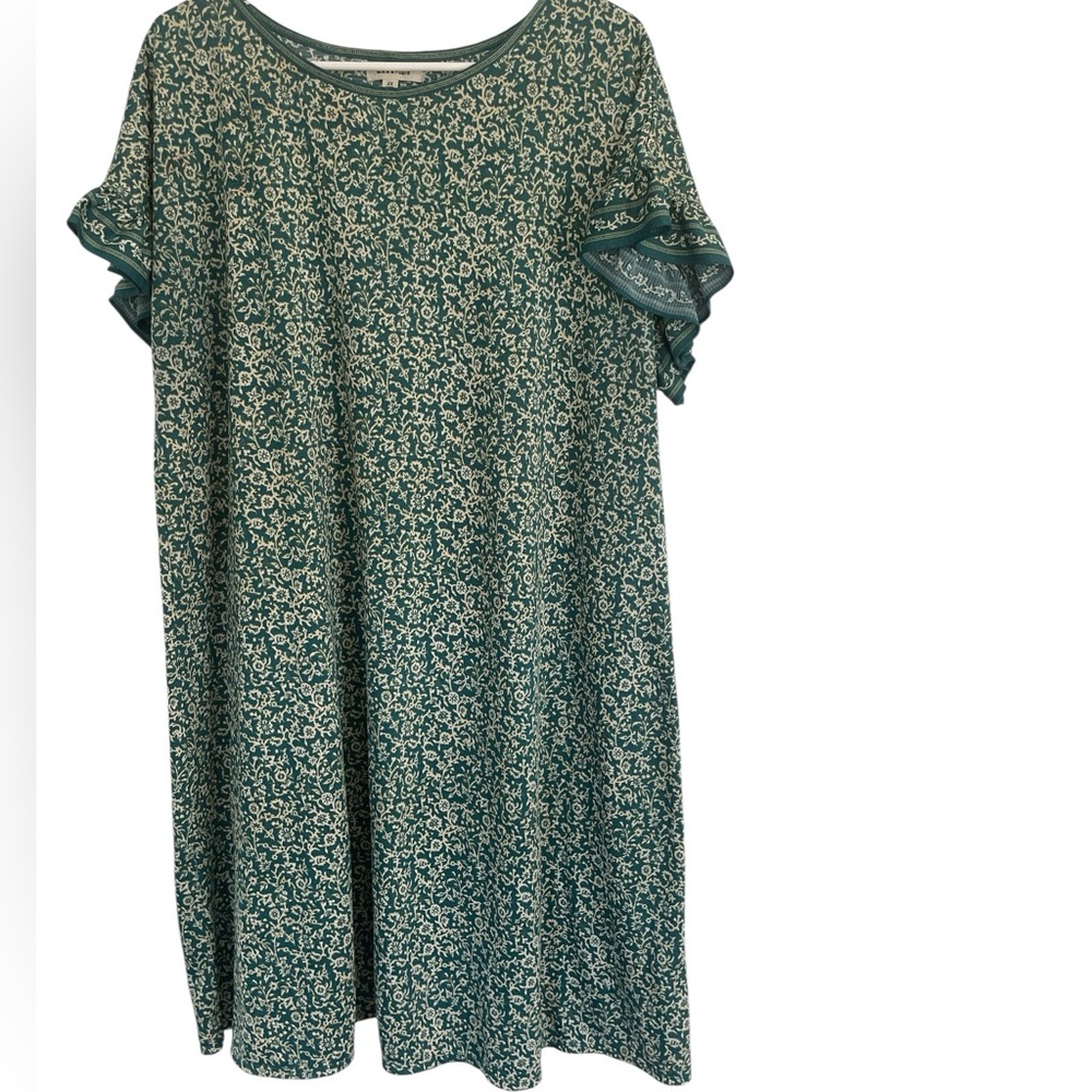 Max Studio Teal Floral Midi Dress
